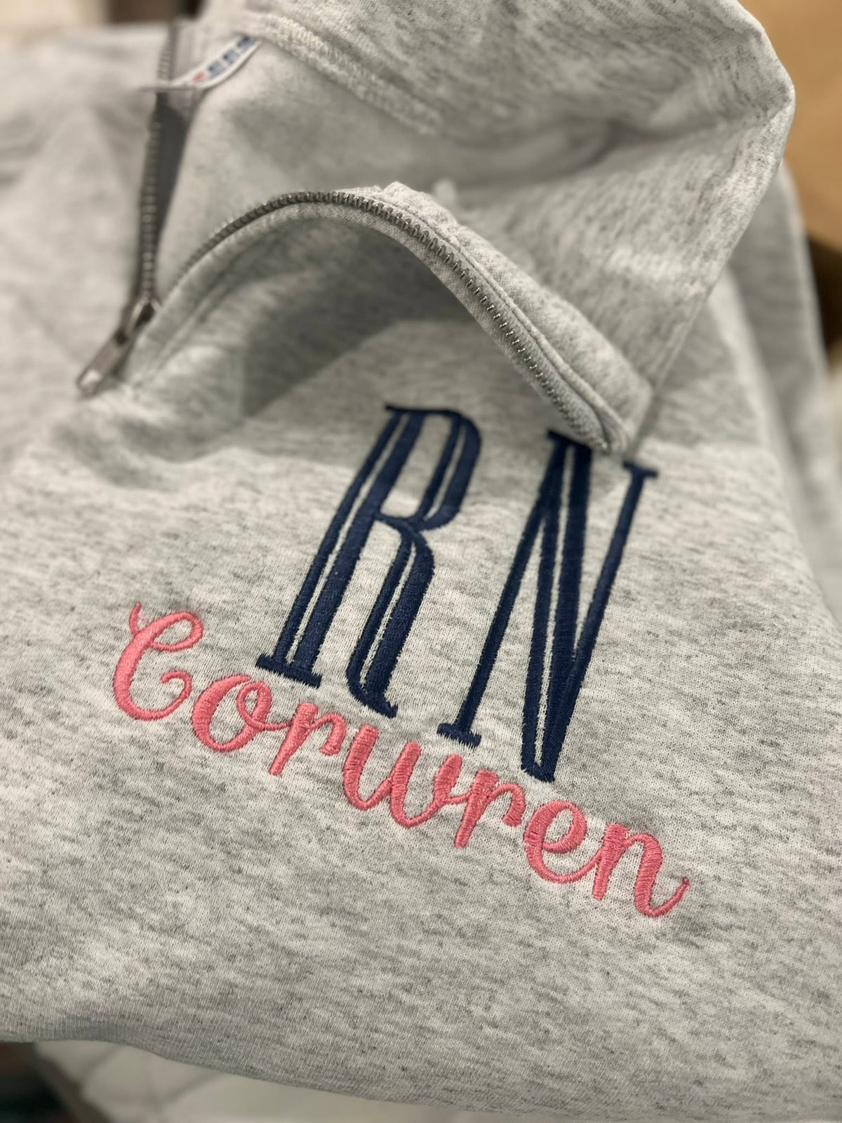 Custom Embroidered Comfort Colors Quarter Zip Sweatshirts