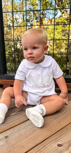 Pumpkin Trio Peter Pan Bubble Romper - Personalized