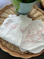 Girls Monogrammed Diaper Set