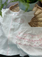 Girls Monogrammed Diaper Set