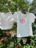 Girls Monogrammed Diaper Set