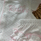 Girls Monogrammed Diaper Set