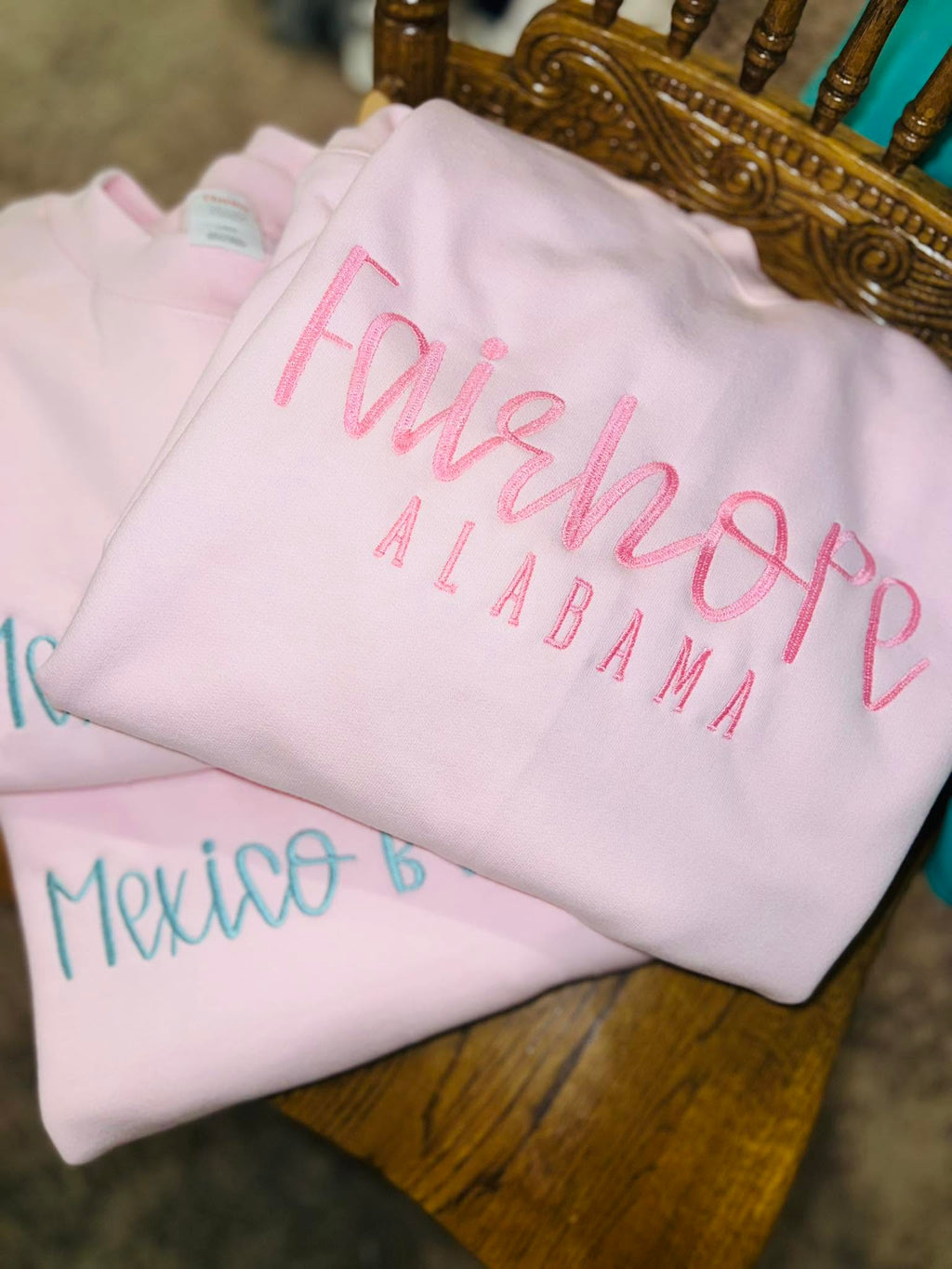 Custom Embroidered Comfort Colors Crewneck Sweatshirts