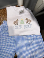Boy's Kentucky Derby Horse & Jockey Trio Personalized Shorts Set