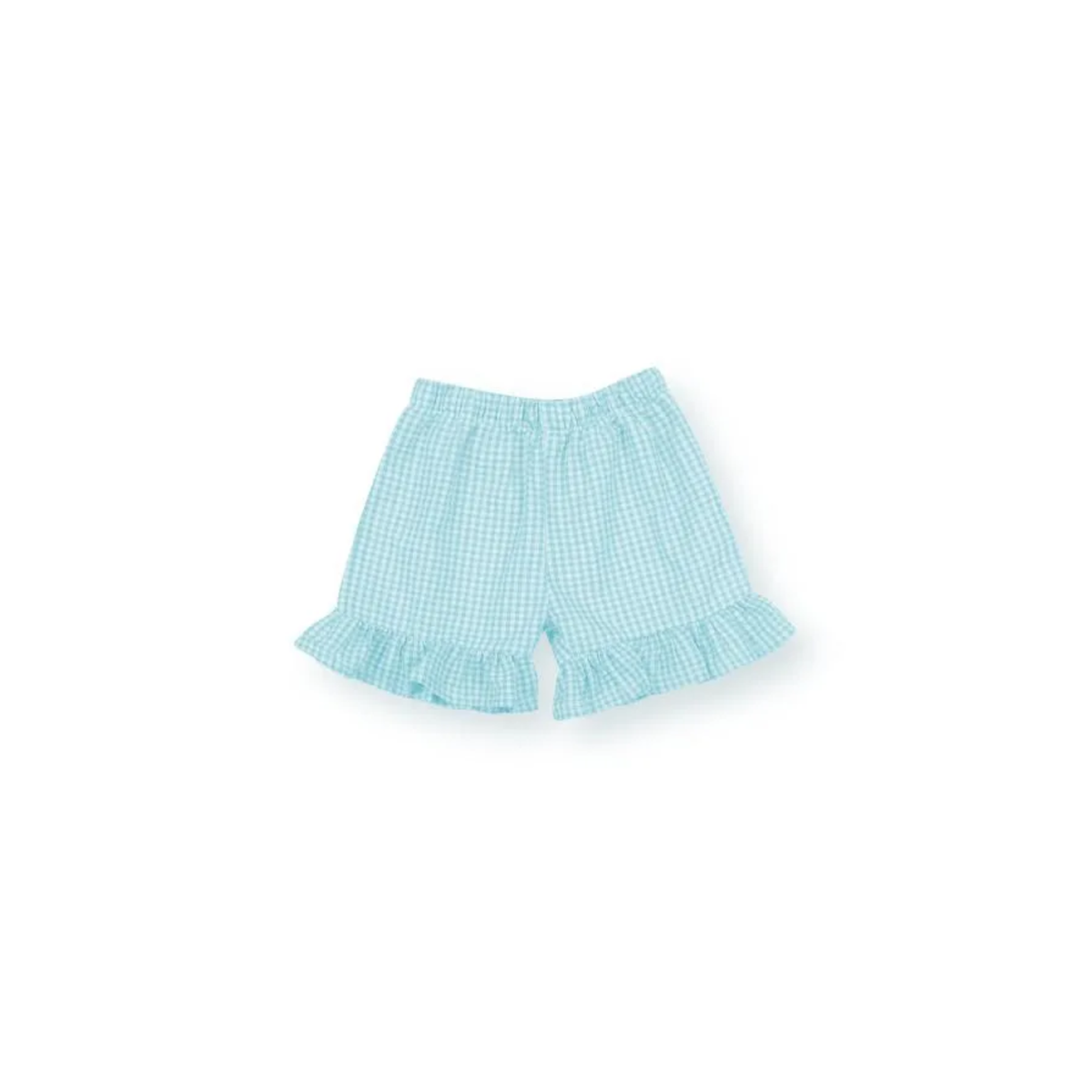 Girl's Monogrammed Applique Ruffle Short Set