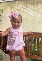 Monogrammed Seersucker/Gingham Bubble Romper