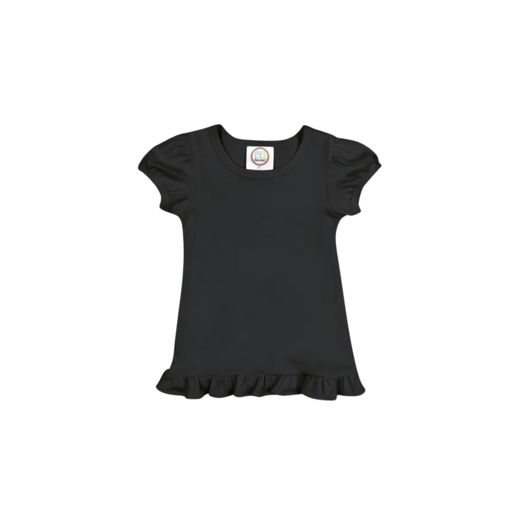 Girl's Monogrammed Applique Ruffle Short Set