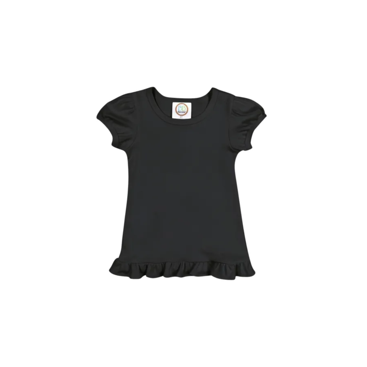 Girl's Monogrammed Applique Ruffle Short Set