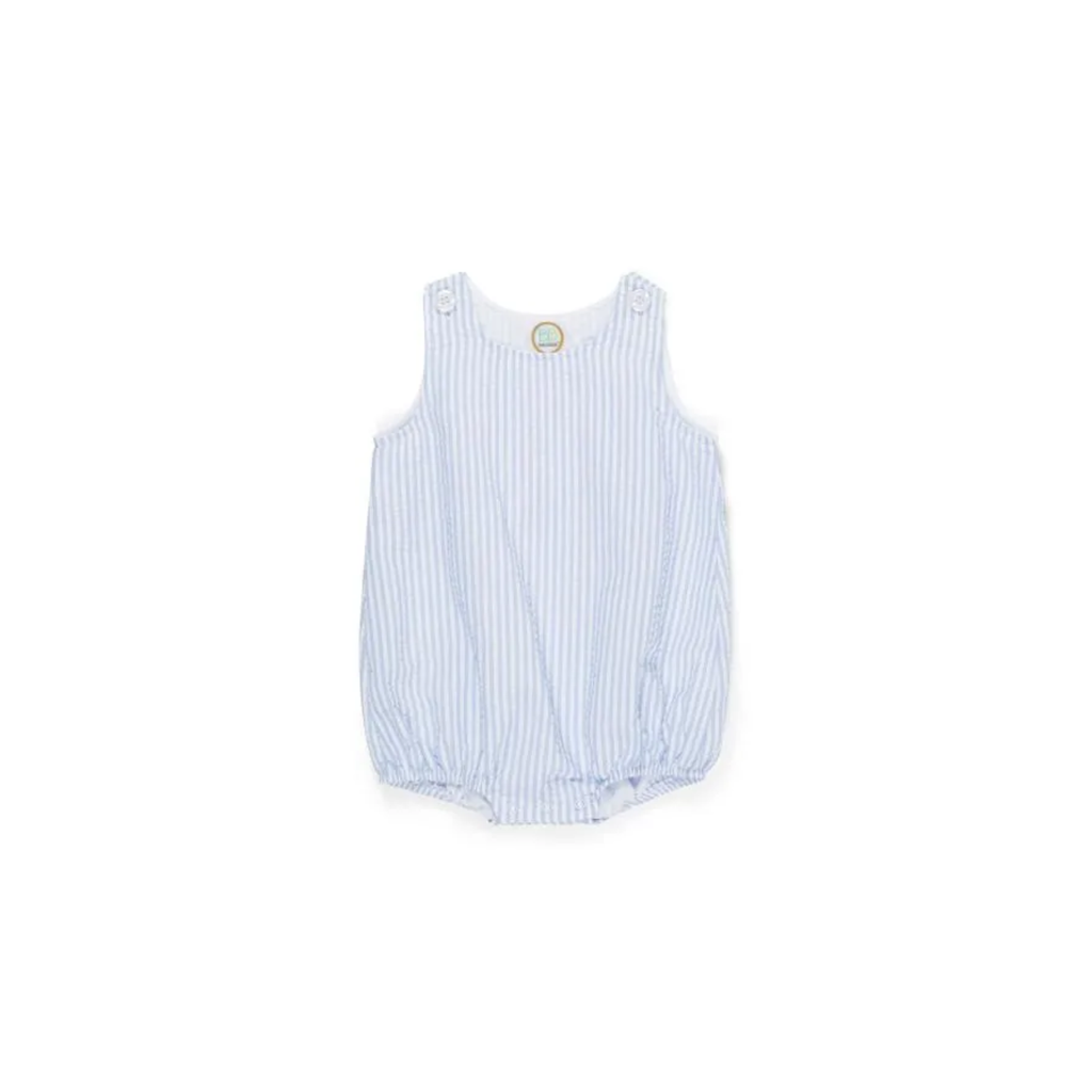 Monogrammed Seersucker/Gingham Bubble Romper