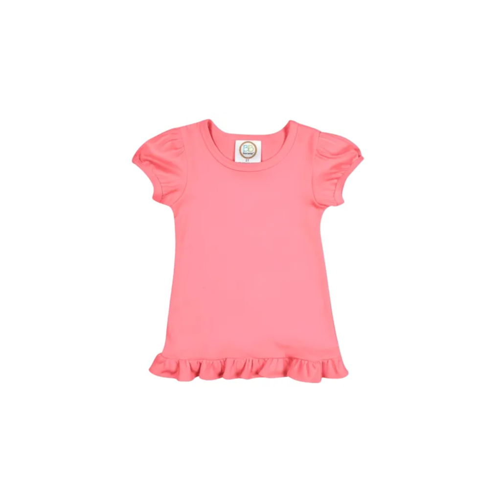 Girl's Monogrammed Applique Ruffle Short Set