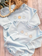 Pumpkin Trio Sweatshirt Bubble Romper