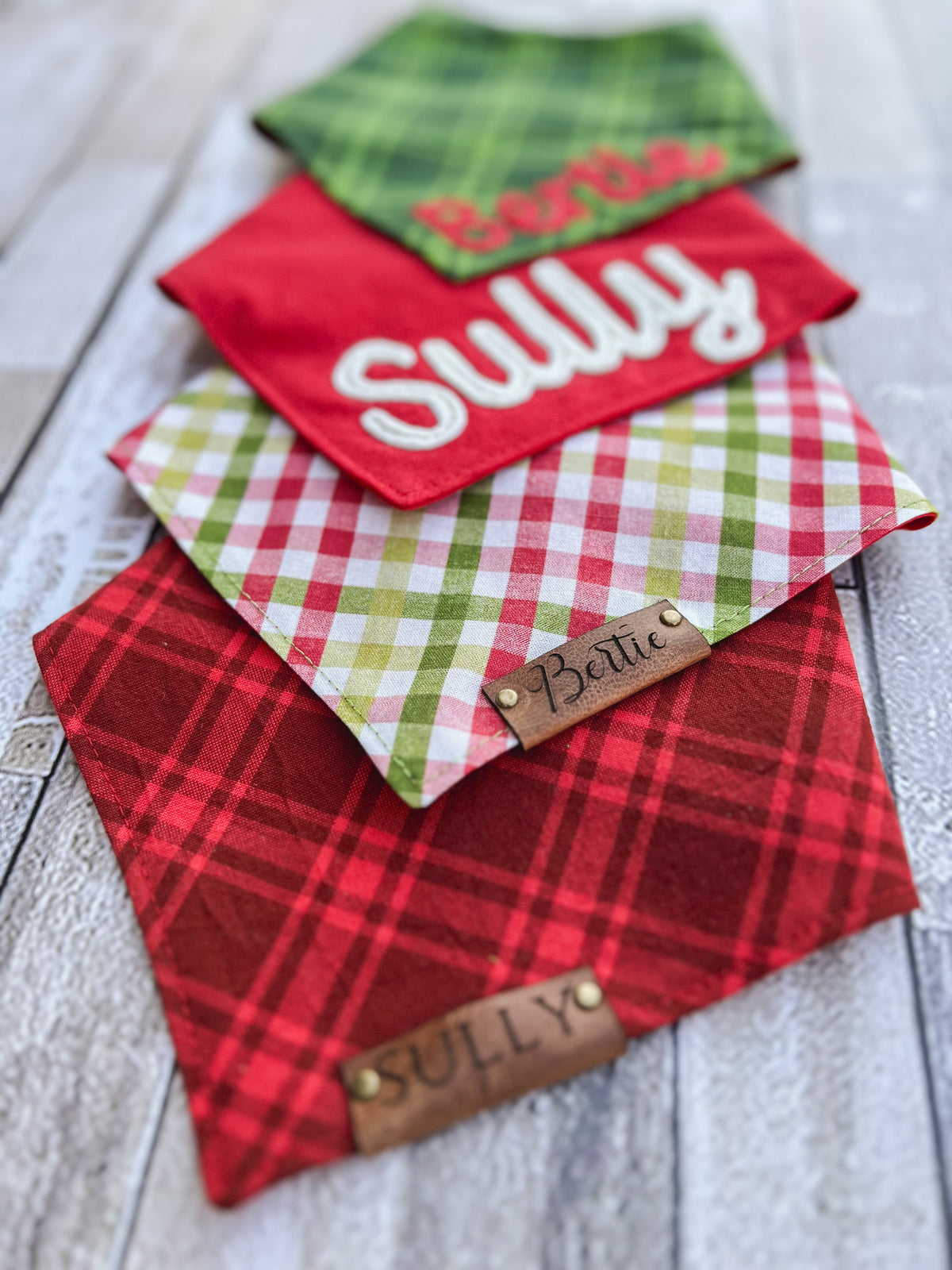 Christmas Holiday Personalized Dog Bandanas