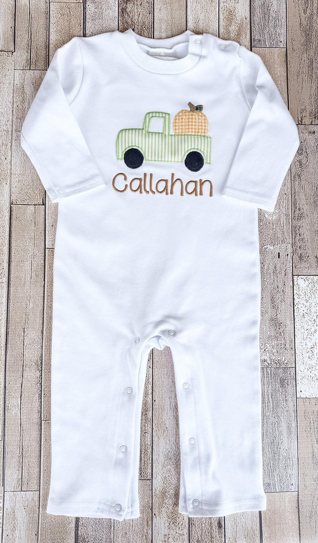 Truck & Pumpkin Applique Romper