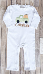 Truck & Pumpkin Applique Romper
