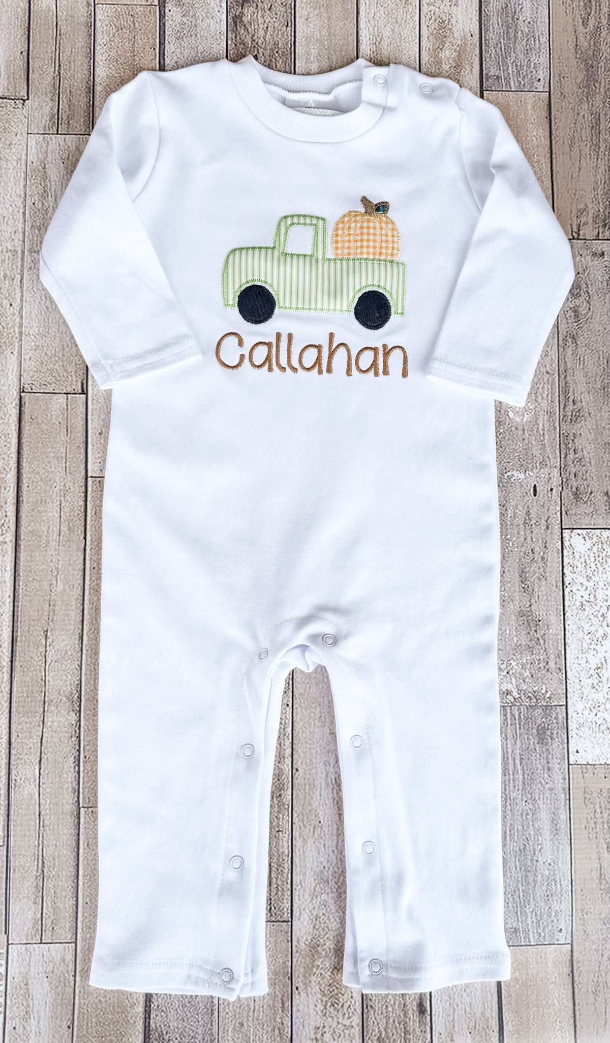 Truck & Pumpkin Applique Romper