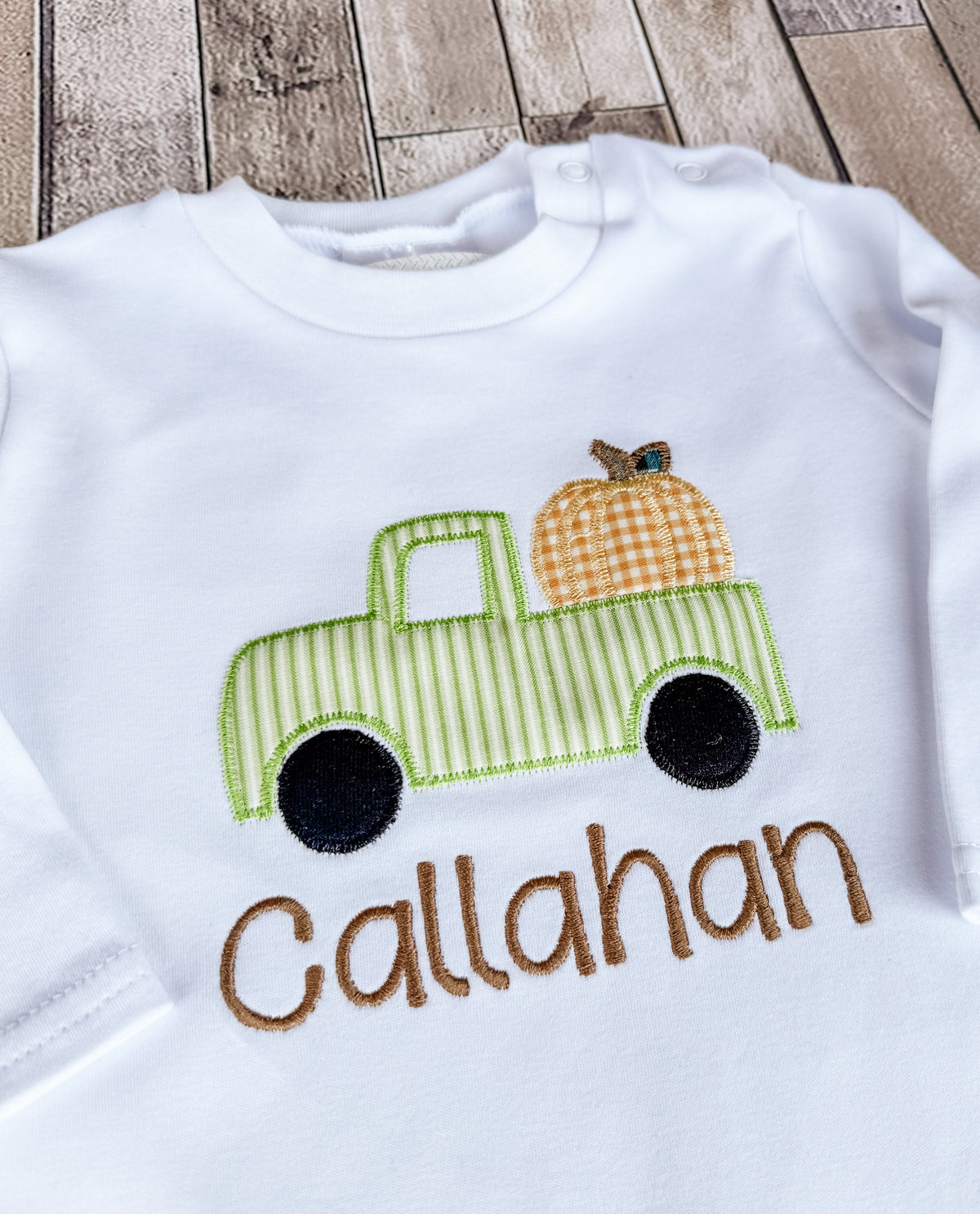 Truck & Pumpkin Applique Romper