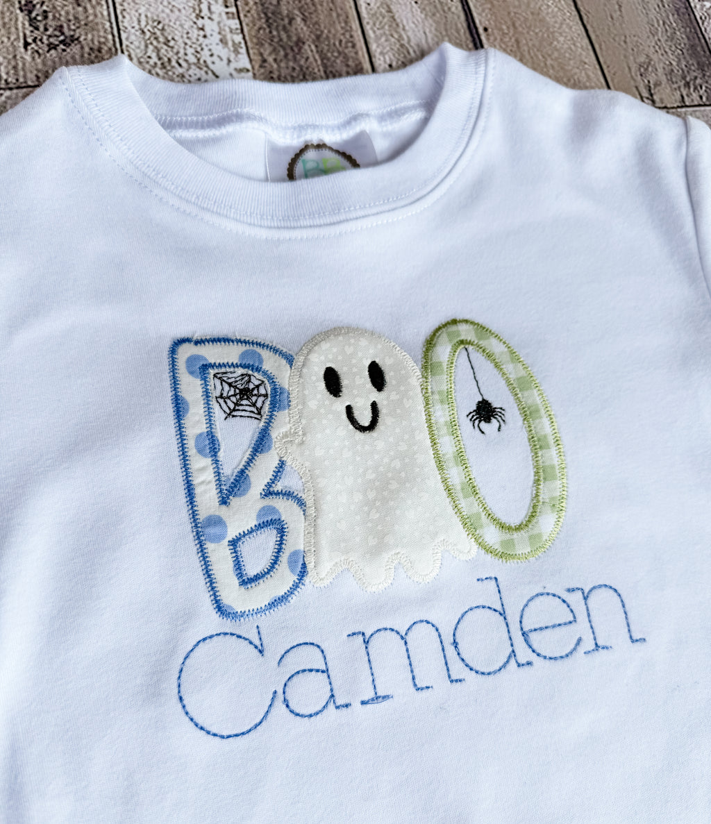 Boo Ghost applique bubble romper