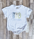 Boo Ghost applique bubble romper