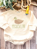 Mallard Duck Sweatshirt Bubble Romper