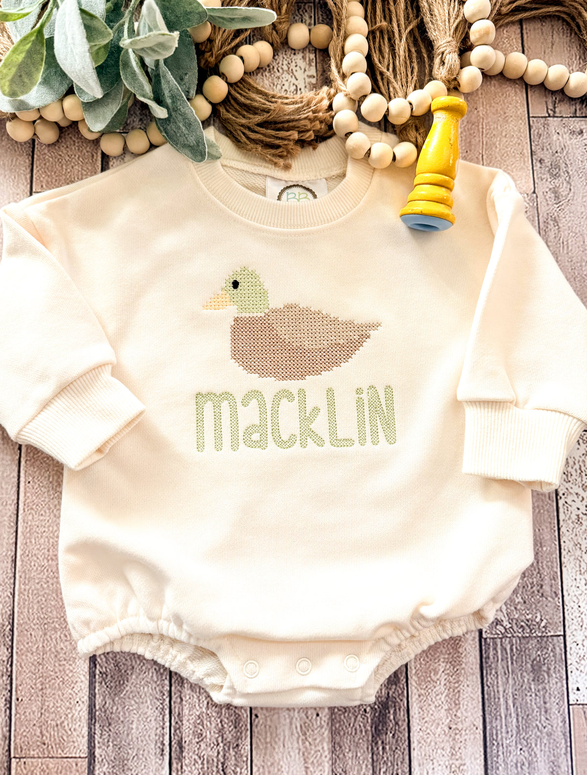 Mallard Duck Sweatshirt Bubble Romper