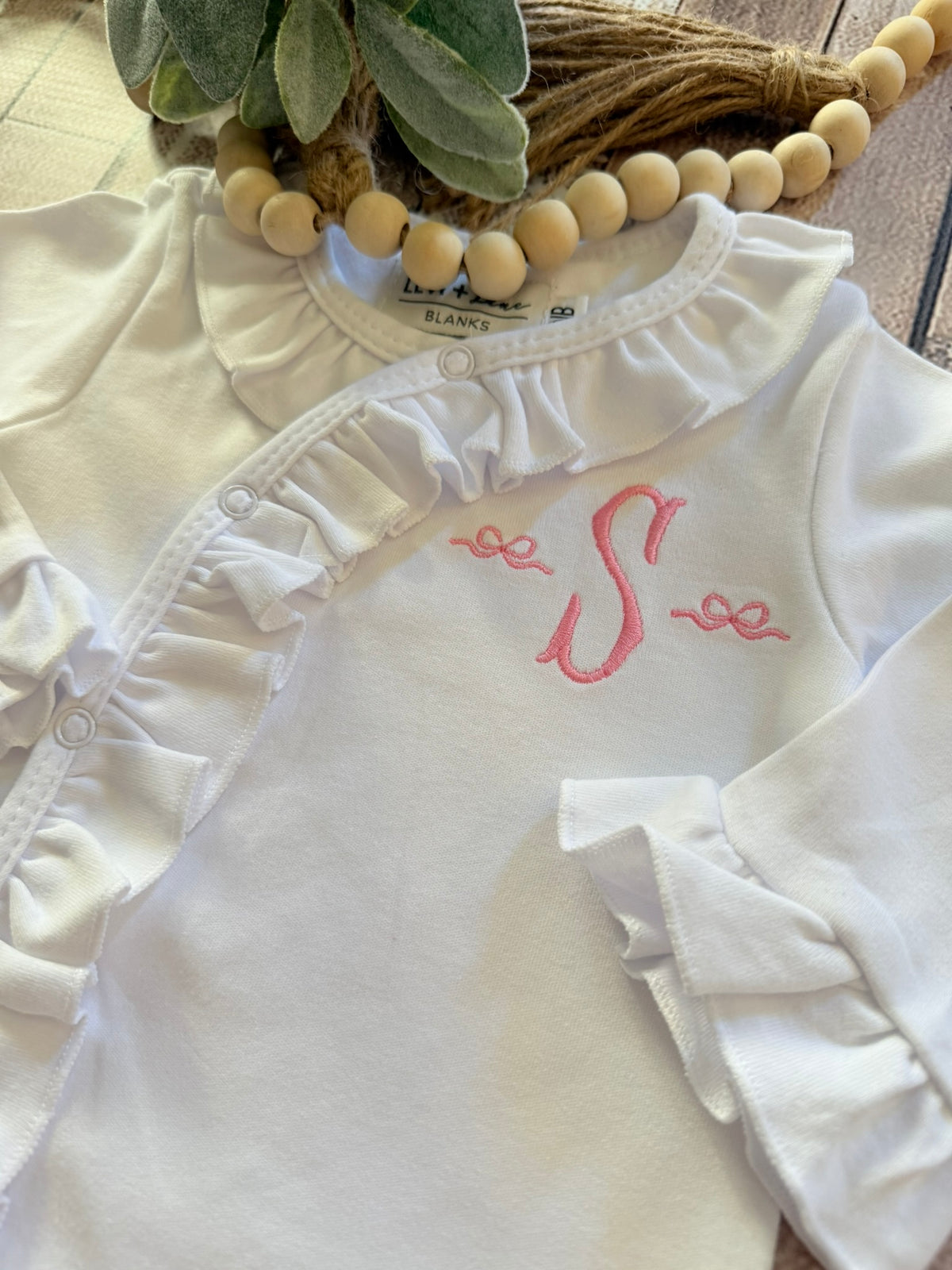 Ruffle Footie Set – Monogrammed/Personalized