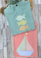 Women's Applique Oversized Crop Tee