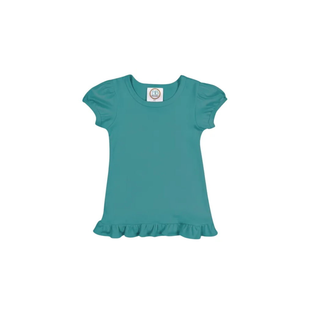 Girl's Monogrammed Applique Ruffle Short Set