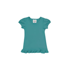 Girl's Monogrammed Applique Ruffle Short Set
