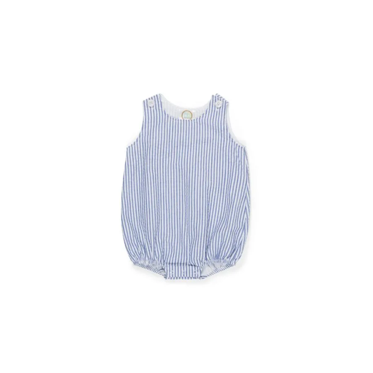 Monogrammed Seersucker/Gingham Bubble Romper