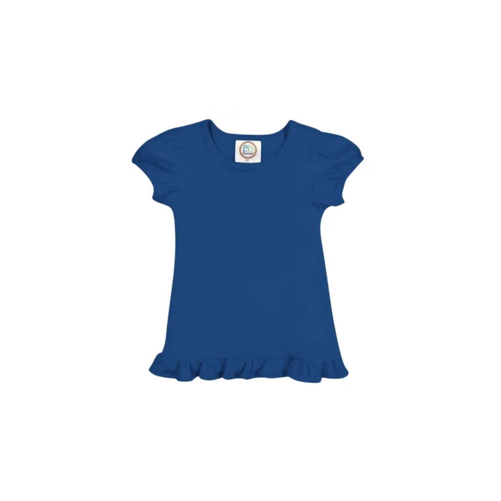 Girl's Monogrammed Applique Ruffle Short Set