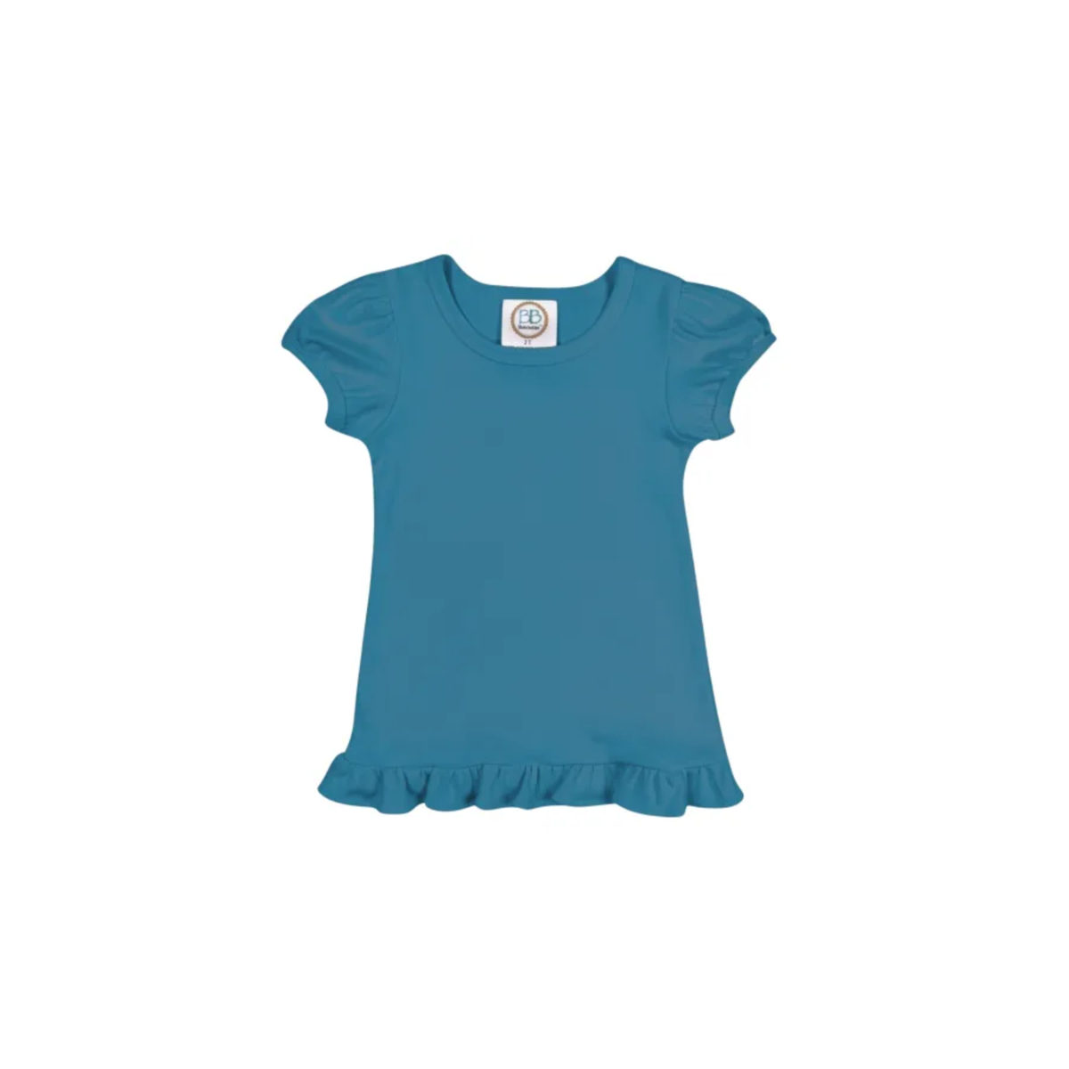 Girl's Monogrammed Applique Ruffle Short Set