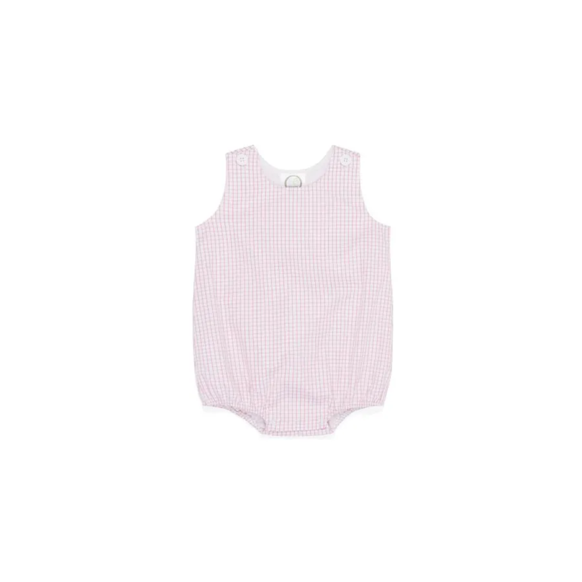 Monogrammed Seersucker/Gingham Bubble Romper