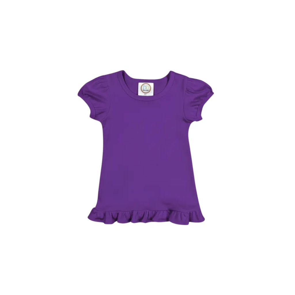 Girl's Monogrammed Applique Ruffle Short Set
