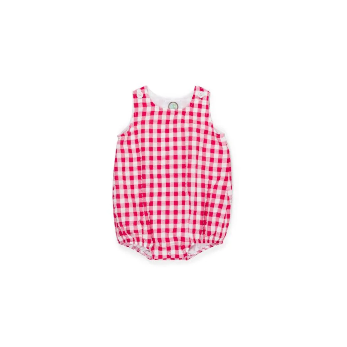 Monogrammed Seersucker/Gingham Bubble Romper