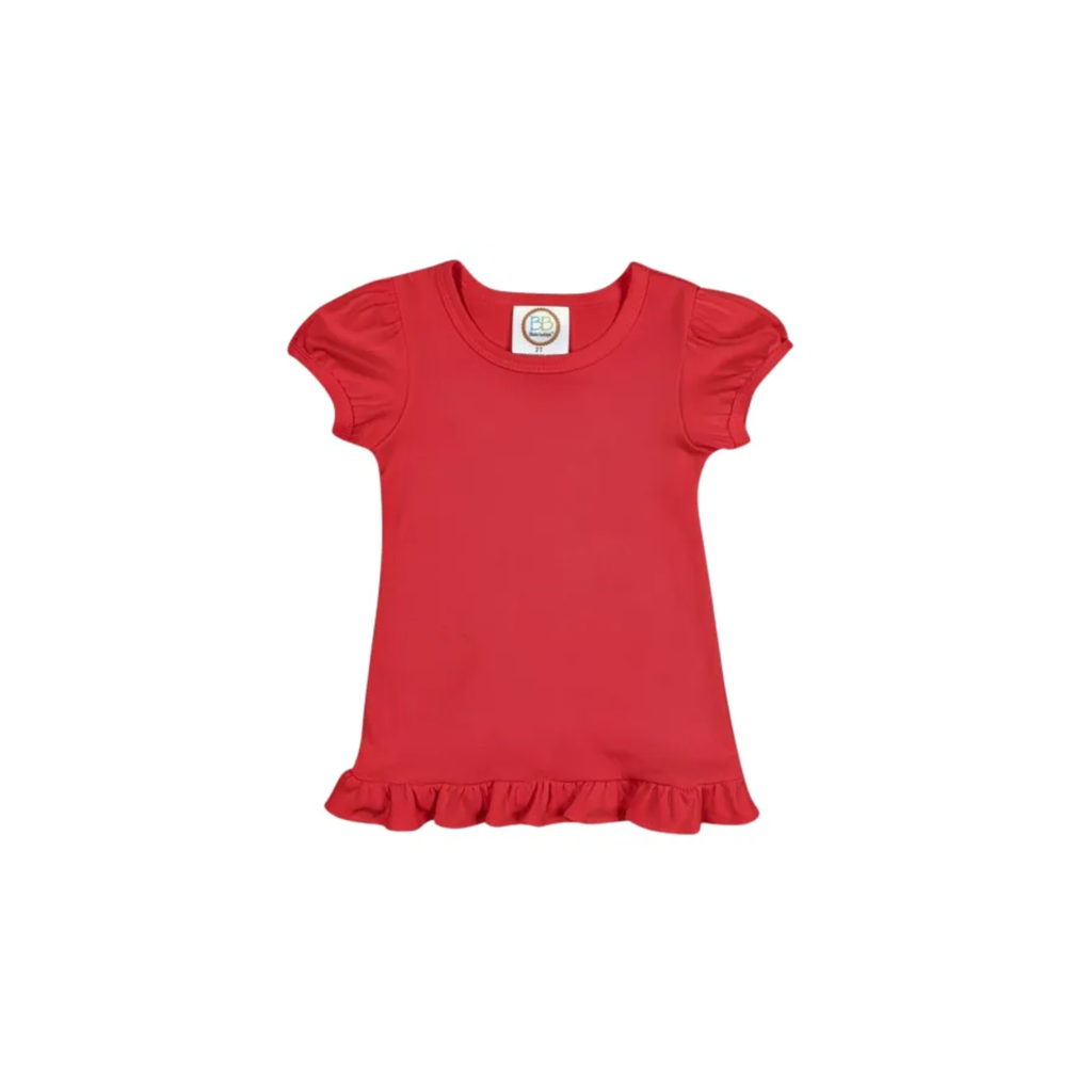 Girl's Monogrammed Applique Ruffle Short Set
