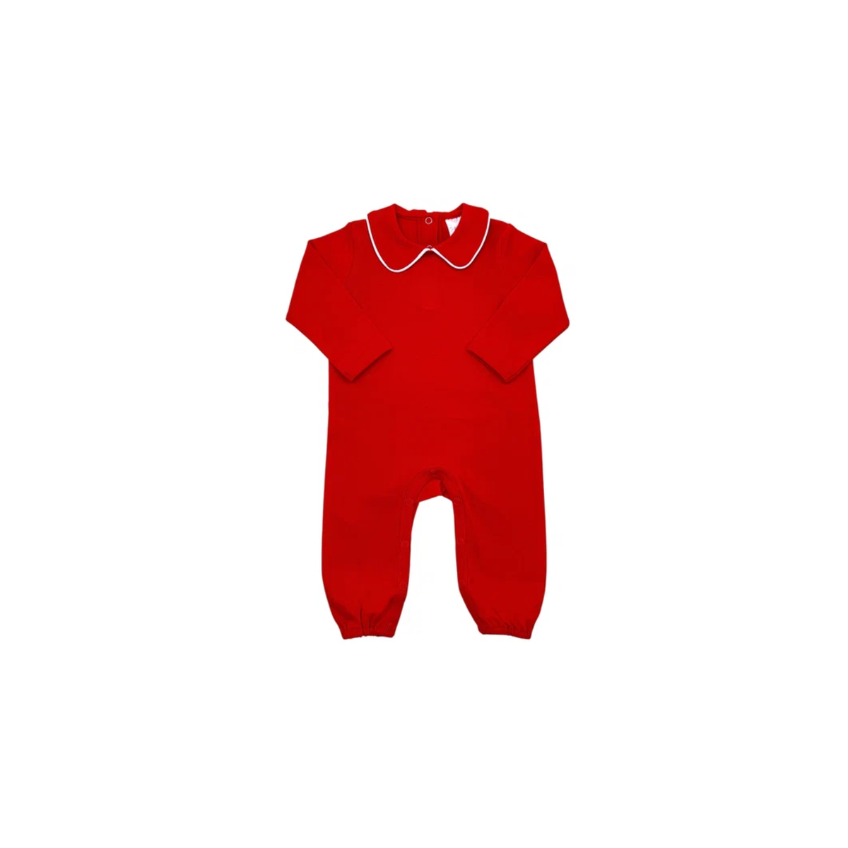 Monogrammed Piped Peter Pan Collar Romper