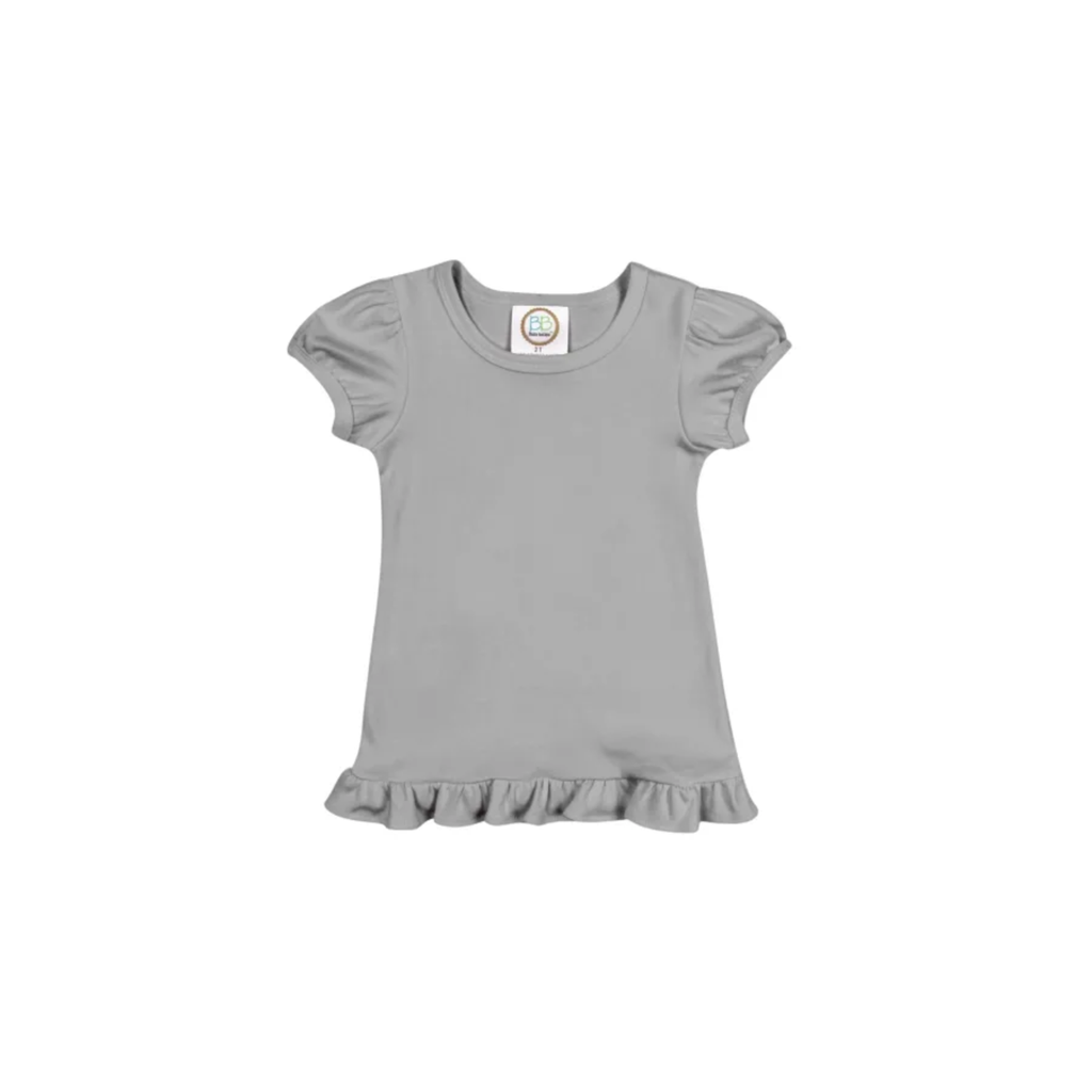 Girl's Monogrammed Applique Ruffle Short Set