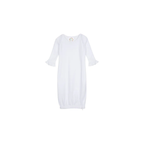 Monogrammed Ruffle Baby Gown & Burp Cloth Set
