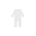Girl's Personalized Pastel Mini Christmas Tree Long Sleeve Ruffle Romper
