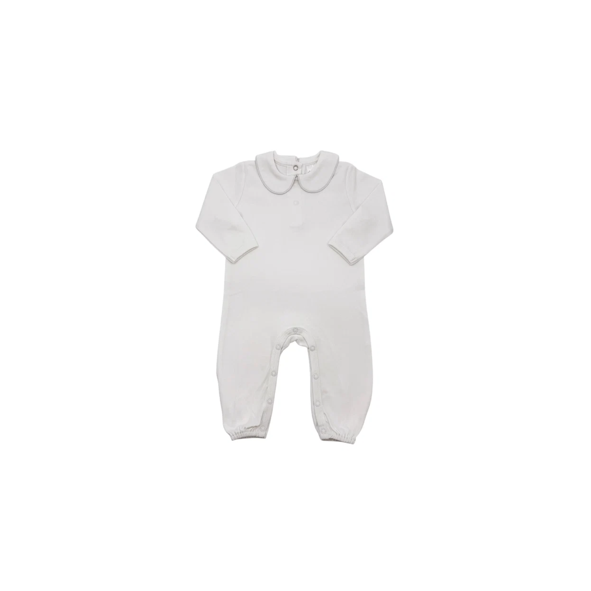 Monogrammed Piped Peter Pan Collar Romper