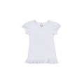 Girl's Monogrammed Applique Ruffle Short Set