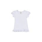 Girl's Monogrammed Applique Ruffle Short Set