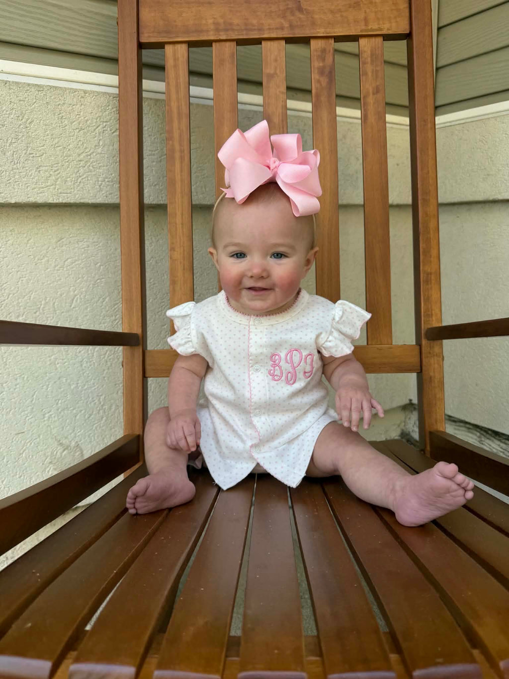 Girls Monogrammed Diaper Set